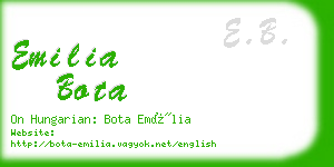 emilia bota business card